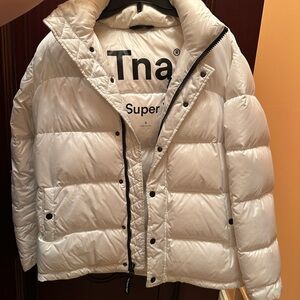 TNA Super Puff White Jacket
